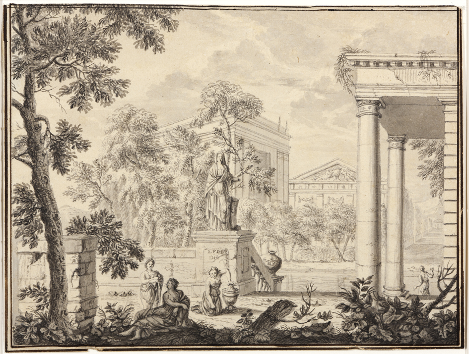 Gefantaseerd classicistisch parklandschap